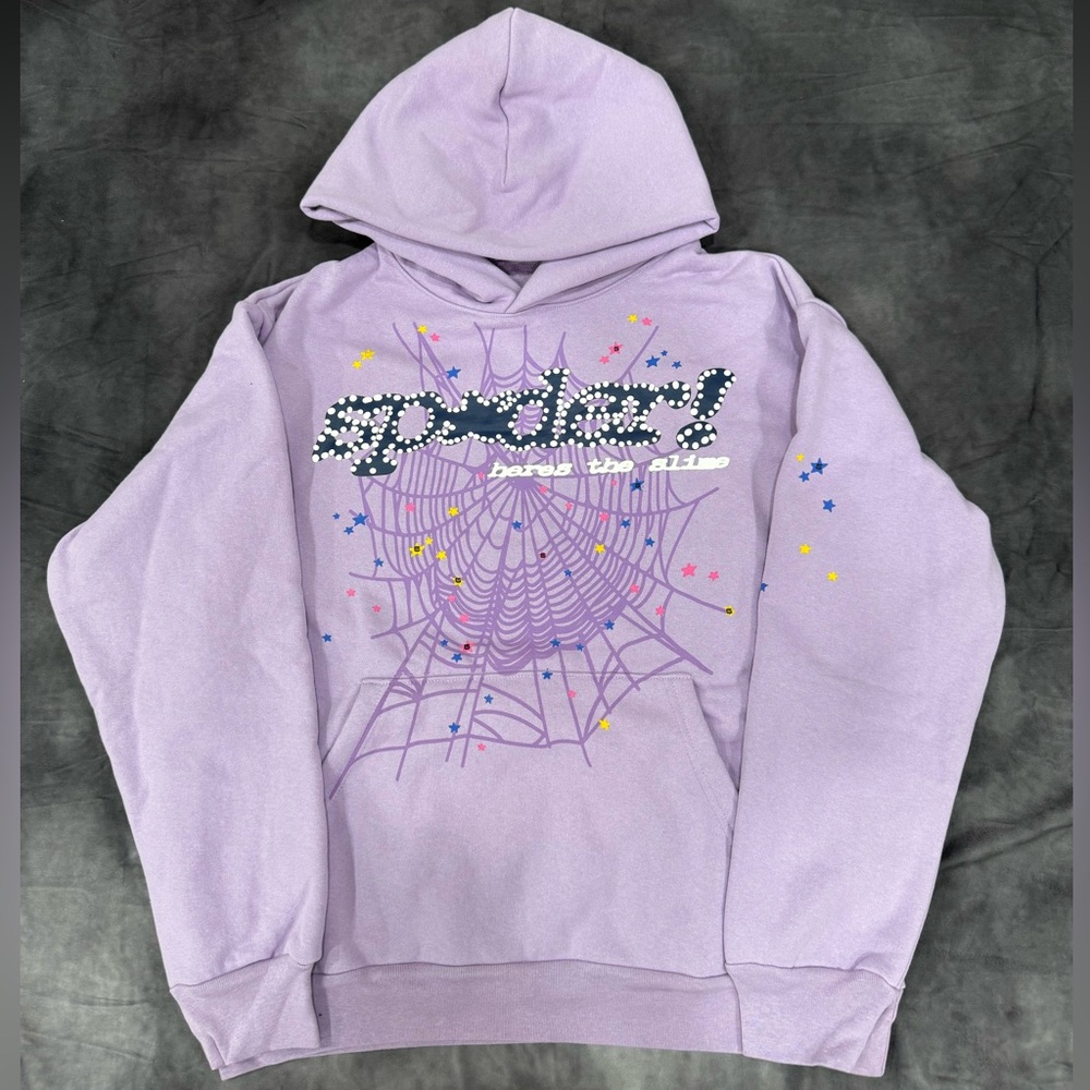 Authentic Sp5der Violet Purple Hoodie